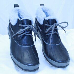 Jsport Jambu Size 9M Black MARY Waterproof Faux Fur Ankle High Duck Boot S1MRY01